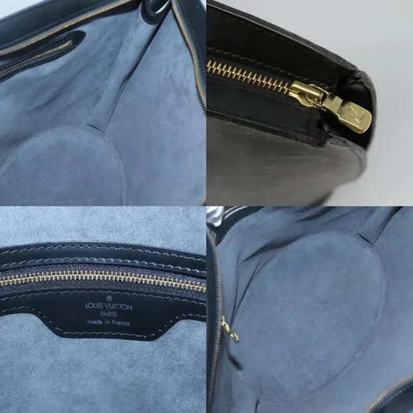 LOUIS VUITTON Epi Saint Jacques Shopping Shoulder Bag Black M52262 Auth 118030